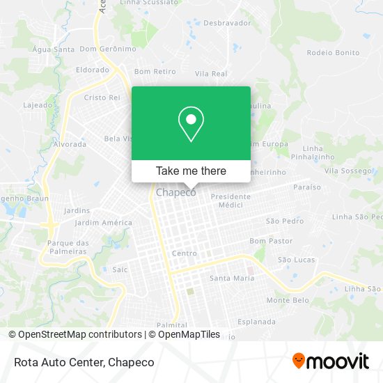 Mapa Rota Auto Center