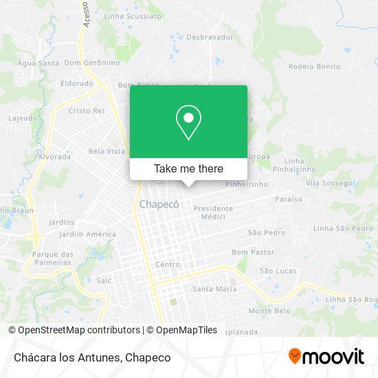 Chácara los Antunes map