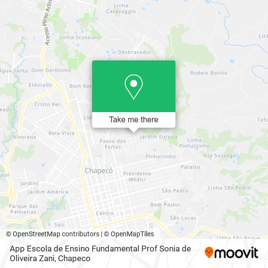 App Escola de Ensino Fundamental Prof Sonia de Oliveira Zani map