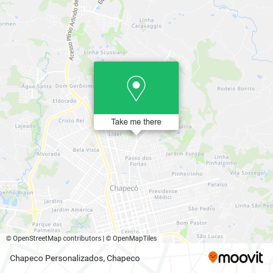 Chapeco Personalizados map