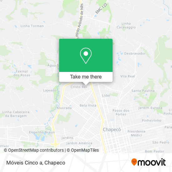 Móveis Cinco a map