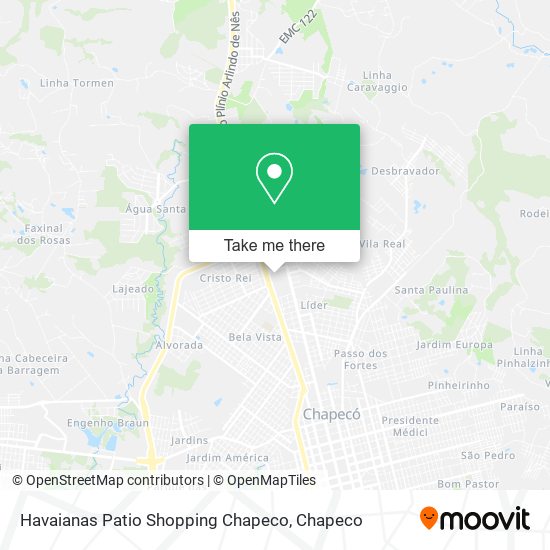 Havaianas Patio Shopping Chapeco map
