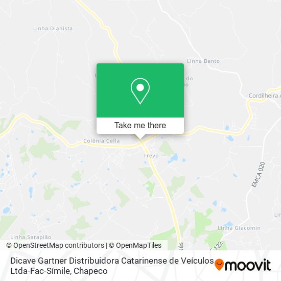 Mapa Dicave Gartner Distribuidora Catarinense de Veículos Ltda-Fac-Símile