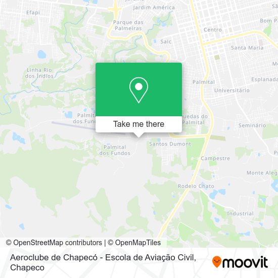 Mapa Aeroclube de Chapecó - Escola de Aviação Civil