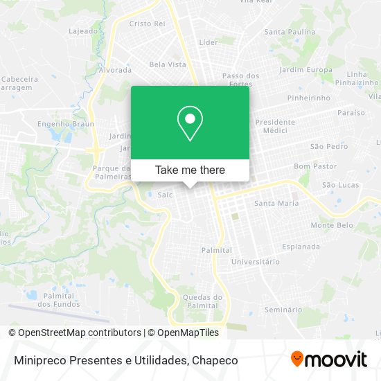 Minipreco Presentes e Utilidades map