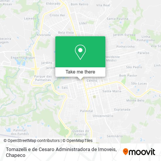 Mapa Tomazelli e de Cesaro Administradora de Imoveis