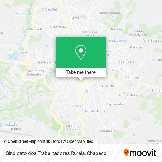 Mapa Sindicato dos Trabalhadores Rurais