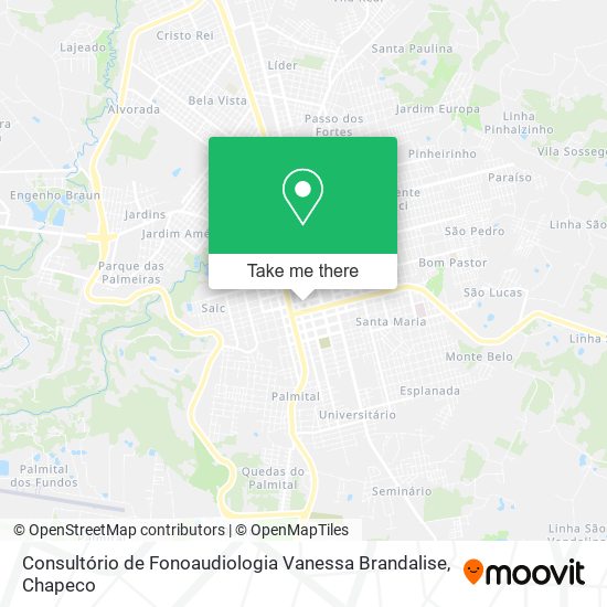 Mapa Consultório de Fonoaudiologia Vanessa Brandalise