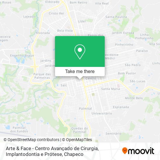 Arte & Face - Centro Avançado de Cirurgia, Implantodontia e Prótese map