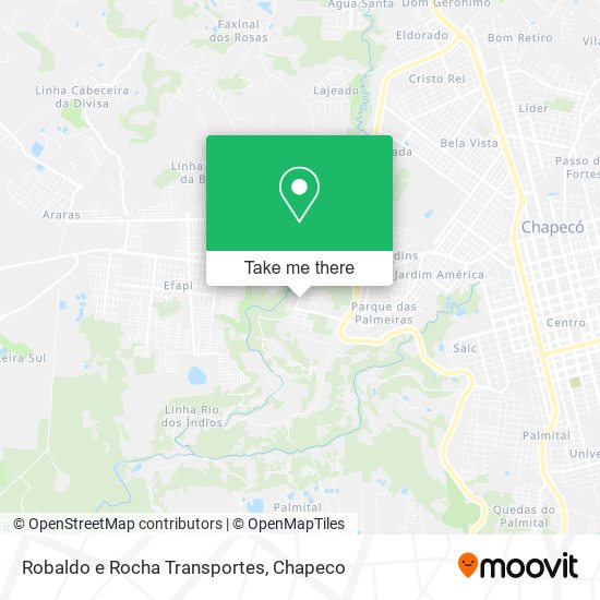 Robaldo e Rocha Transportes map