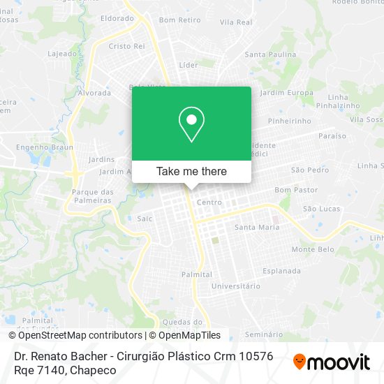 Mapa Dr. Renato Bacher - Cirurgião Plástico Crm 10576 Rqe 7140