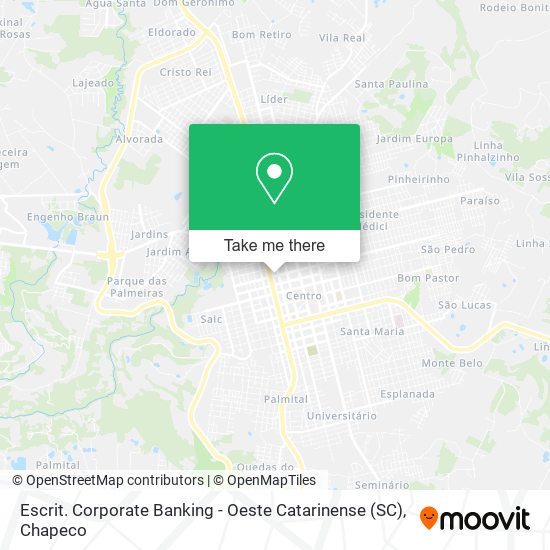 Escrit. Corporate Banking - Oeste Catarinense (SC) map
