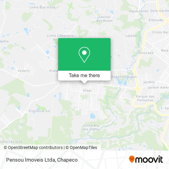 Mapa Pensou Imoveis Ltda