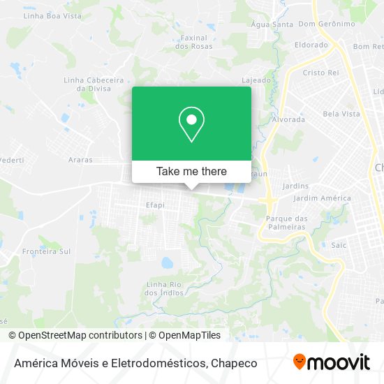 América Móveis e Eletrodomésticos map