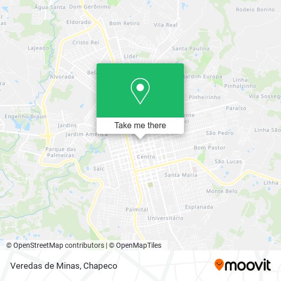 Veredas de Minas map