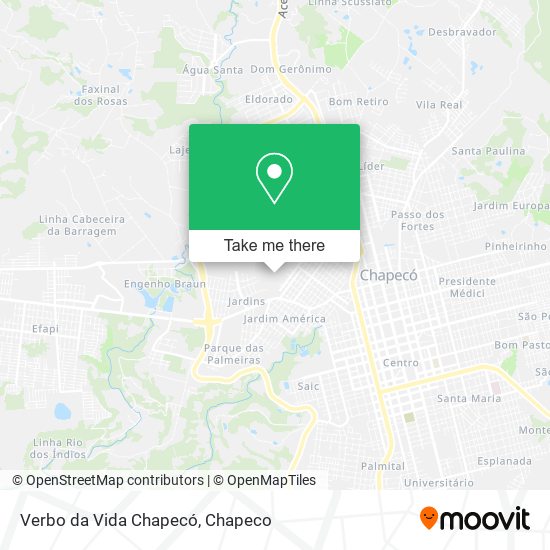 Verbo da Vida Chapecó map