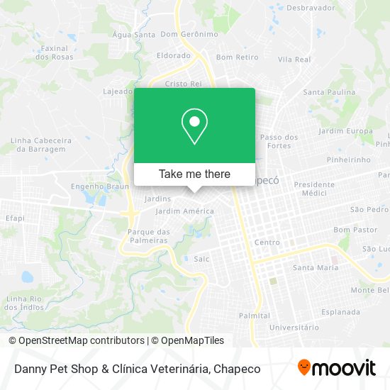Mapa Danny Pet Shop & Clínica Veterinária