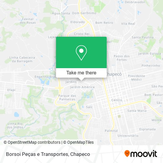 Borsoi Peças e Transportes map