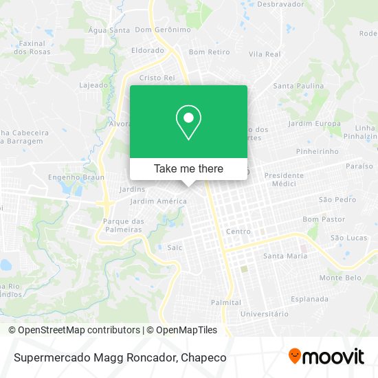 Mapa Supermercado Magg Roncador
