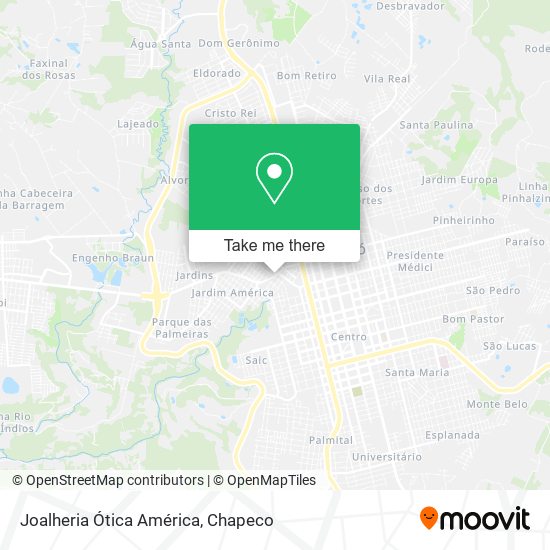 Joalheria Ótica América map