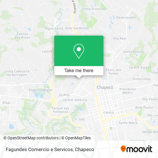 Fagundes Comercio e Servicos map