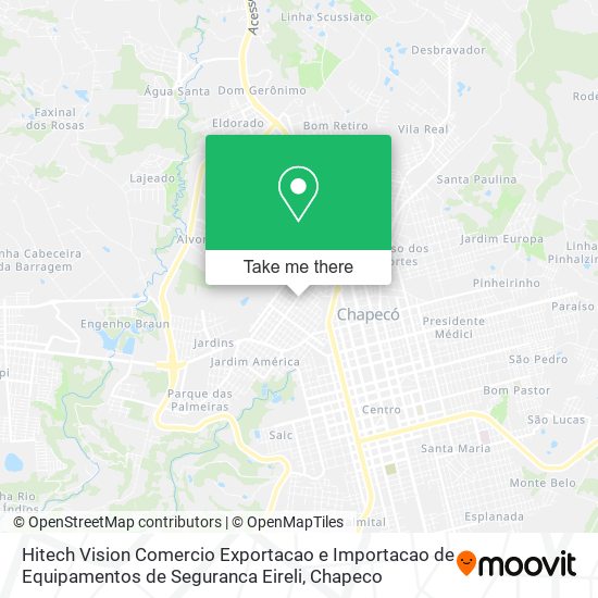 Mapa Hitech Vision Comercio Exportacao e Importacao de Equipamentos de Seguranca Eireli