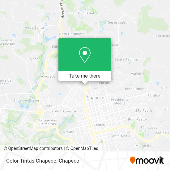 Color Tintas Chapecó map
