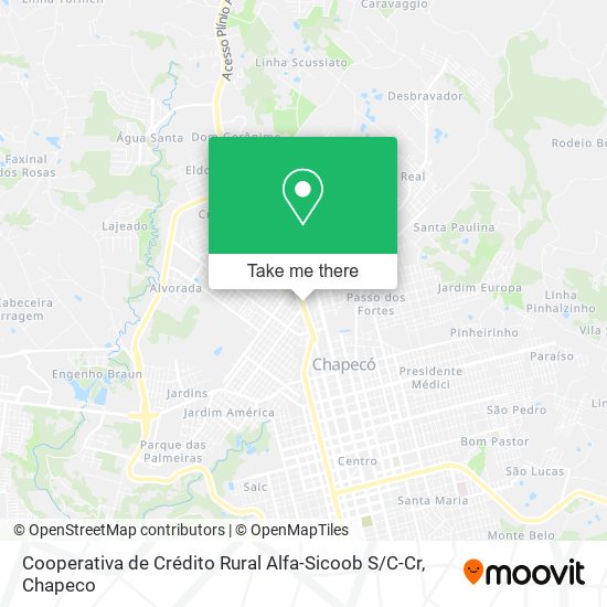 Mapa Cooperativa de Crédito Rural Alfa-Sicoob S / C-Cr