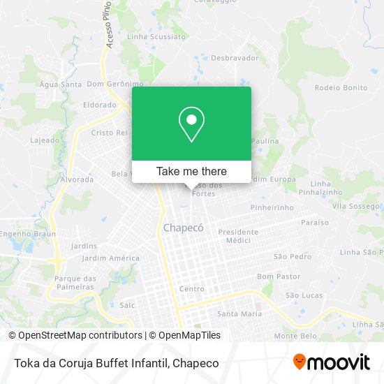 Toka da Coruja Buffet Infantil map