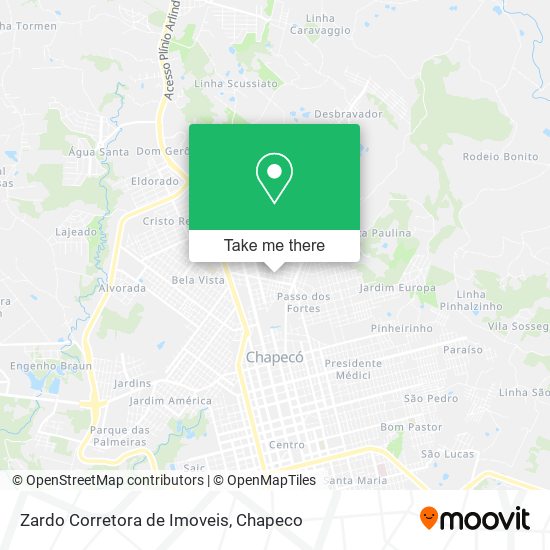 Mapa Zardo Corretora de Imoveis