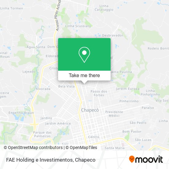 Mapa FAE Holding e Investimentos