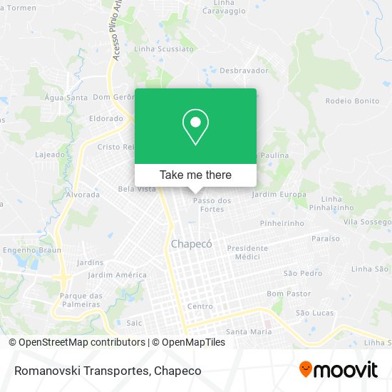 Romanovski Transportes map