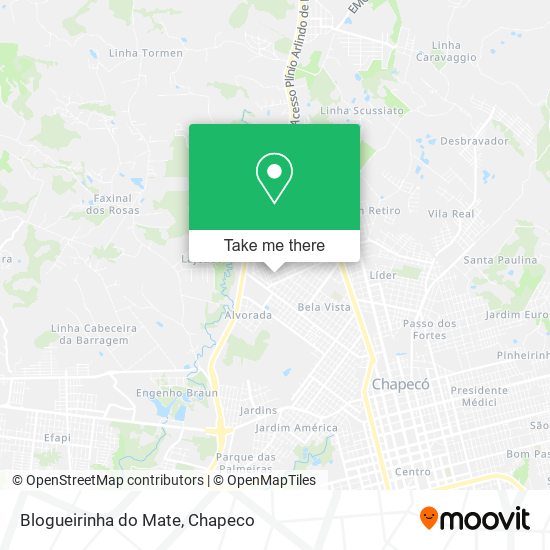 Mapa Blogueirinha do Mate