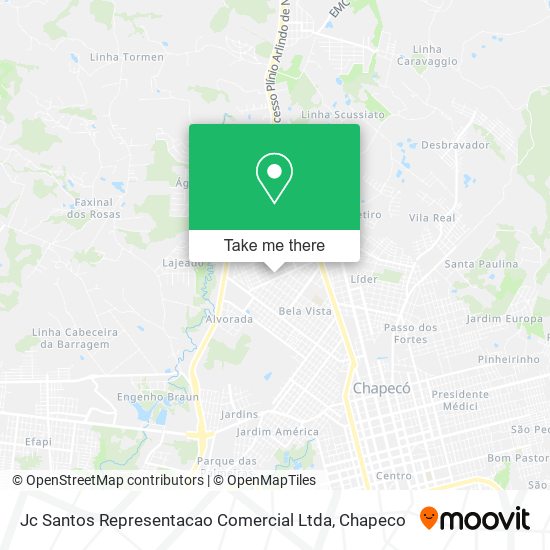 Jc Santos Representacao Comercial Ltda map