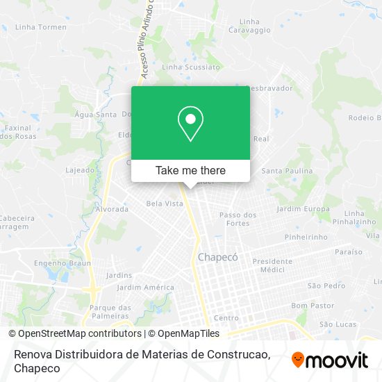 Mapa Renova Distribuidora de Materias de Construcao