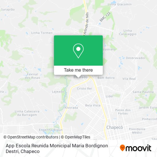 App Escola Reunida Monicipal Maria Bordignon Destri map