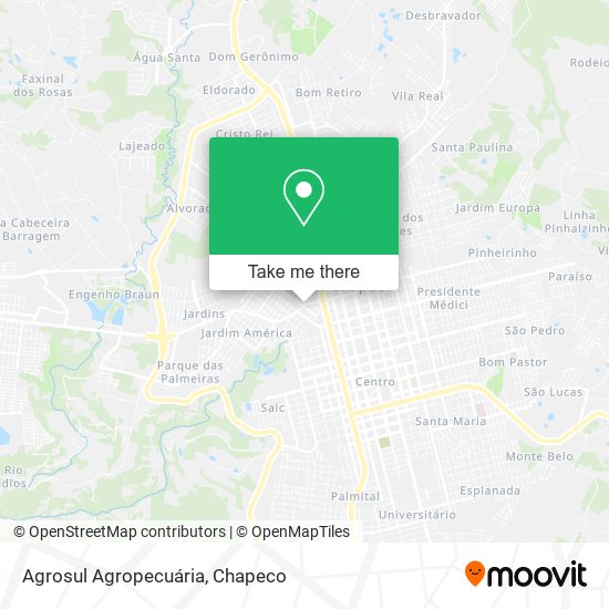 Agrosul Agropecuária map