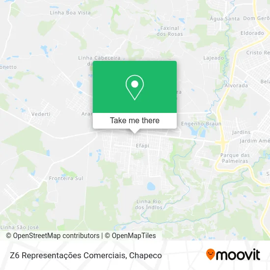 Z6 Representações Comerciais map