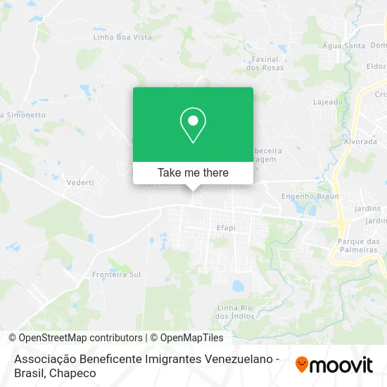 Associação Beneficente Imigrantes Venezuelano - Brasil map