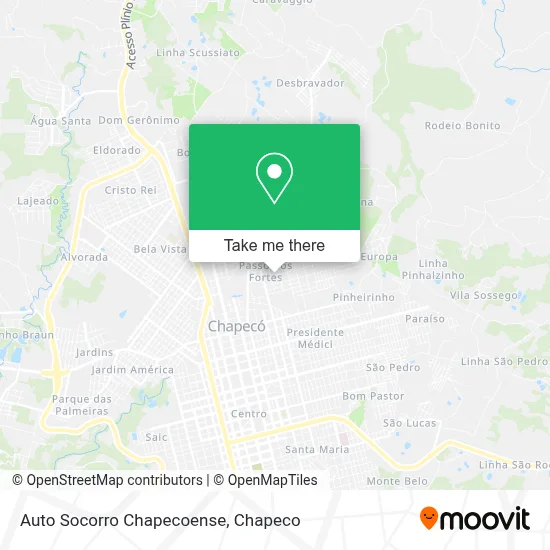 Auto Socorro Chapecoense map