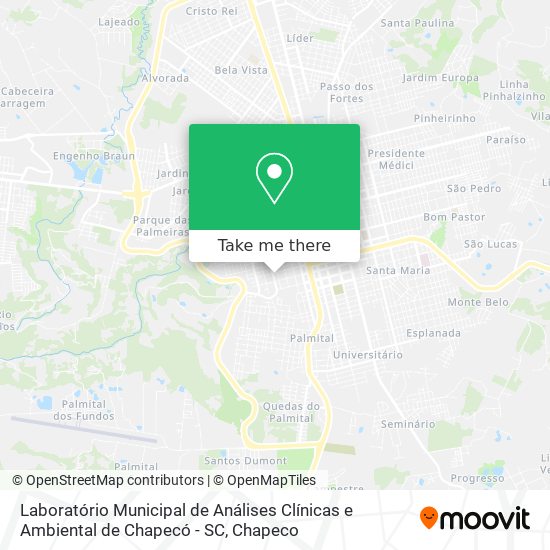 Laboratório Municipal de Análises Clínicas e Ambiental de Chapecó - SC map