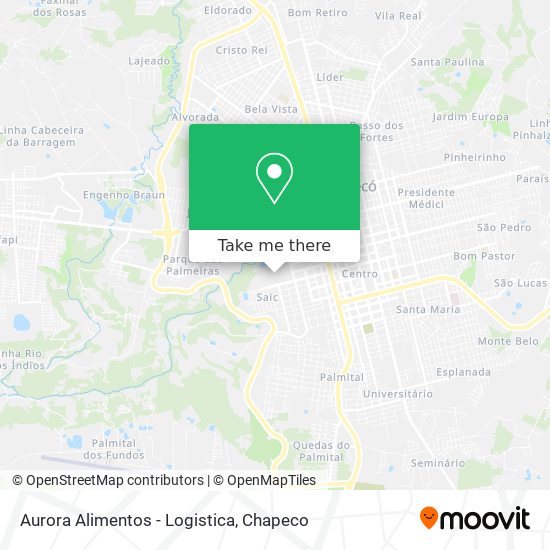 Aurora Alimentos - Logistica map