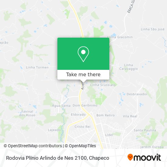 Rodovia Plínio Arlindo de Nes 2100 map