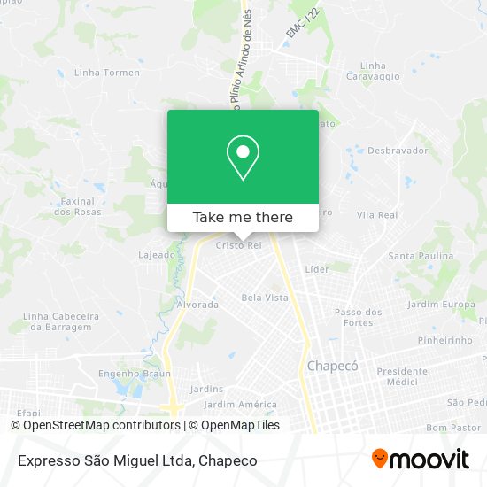 Expresso São Miguel Ltda map