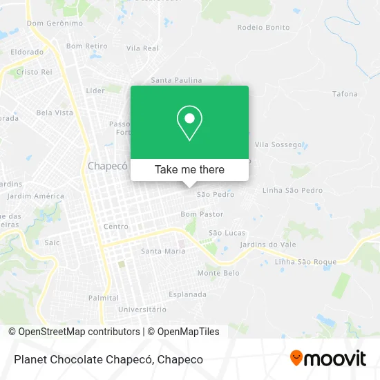 Planet Chocolate Chapecó map