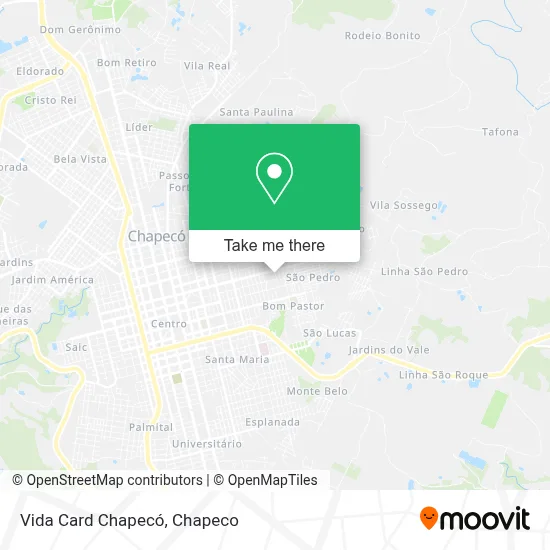 Vida Card Chapecó map