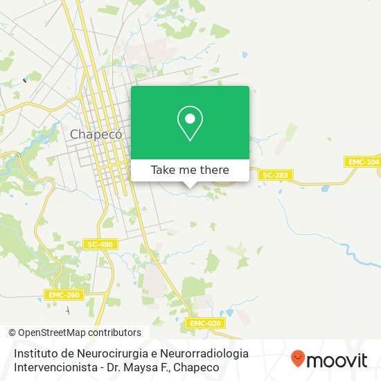 Instituto de Neurocirurgia e Neurorradiologia Intervencionista - Dr. Maysa F. map