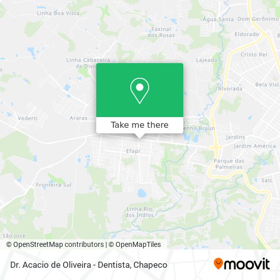 Mapa Dr. Acacio de Oliveira - Dentista