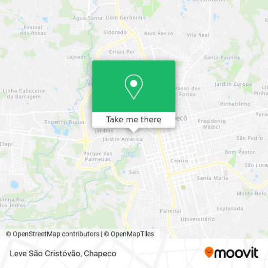 Leve São Cristóvão map