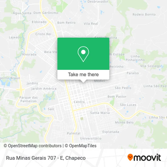 Rua Minas Gerais 707 - E map